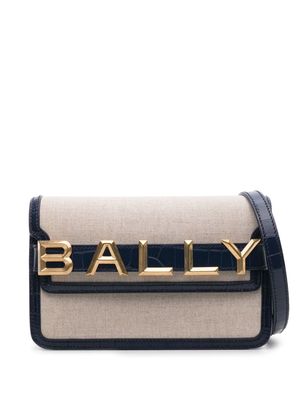 Bally logo-lettering canvas crossbody bag - Neutrals