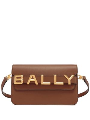 Bally logo-lettering leather tote bag - Brown