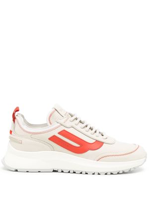 Bally logo-patch exposed-seam sneakers - Grey