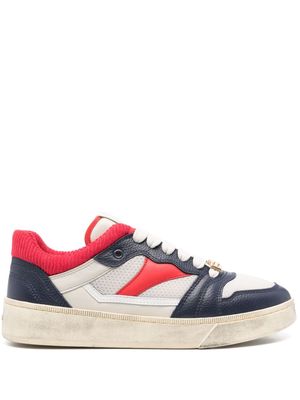 Bally logo-plaque panelled sneakers - Blue