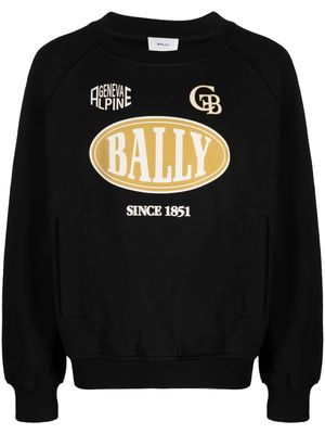 Bally logo-print cotton sweatshirt - Black