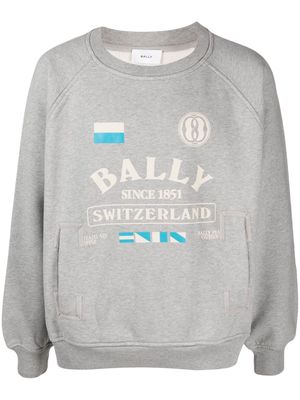 Bally logo-print cotton sweatshirt - Grey