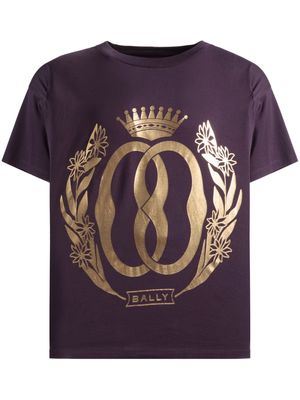 Bally logo-print cotton T-shirt - Purple