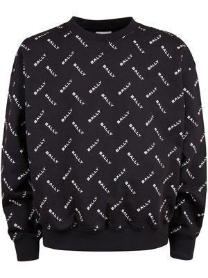 Bally logo-print crew-neck sweatshirt - Black