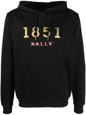 Bally logo-print drawstring hoodie - Black