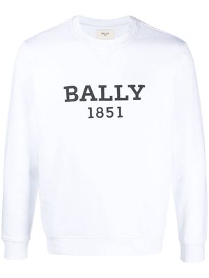 Bally logo print jumper - White