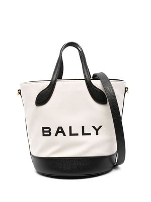 Bally logo-print leather tote bag - Neutrals