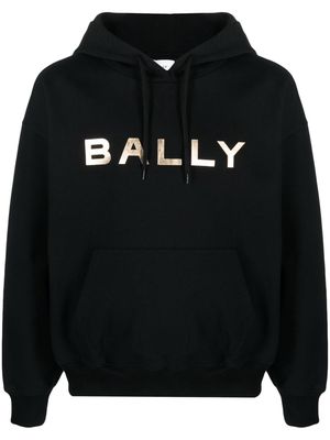 Bally logo-print organic-cotton hoodie - Black