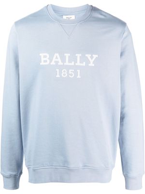 Bally logo-print organic-cotton sweatshirt - Blue