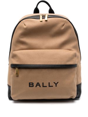 Bally logo-print two-tone backpack - Neutrals