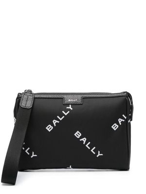 Bally logo-printed clutch bag - Black