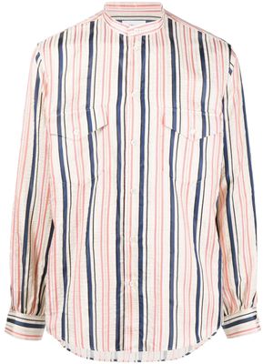 Bally long-sleeve striped silk shirt - Neutrals