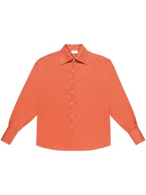 Bally long-sleeved linen shirt - Orange