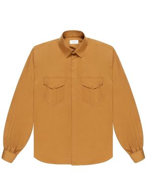 Bally long-sleeved silk shirt - Brown