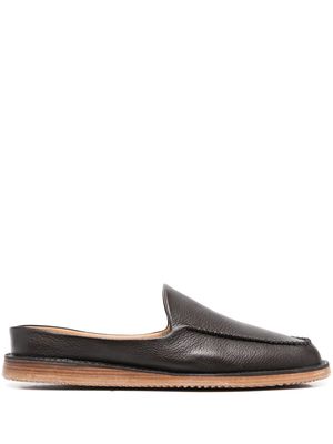 Bally minimal leather slippers - Brown