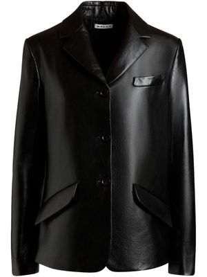 Bally notched-lapels leather blazer - Black