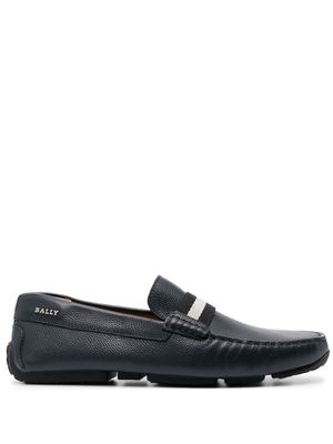 Bally Pearce stripe-trim detail loafers - Blue