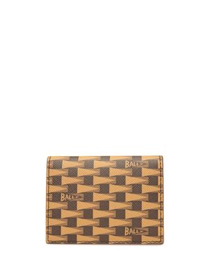 Bally Pennant-print folded wallet - Brown
