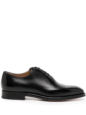 Bally perforated-detail leather oxford shoes - Black