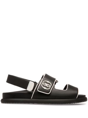 Bally piped-trim leather sandals - Black