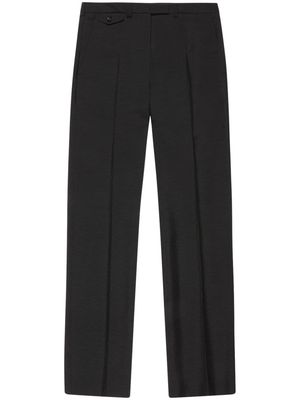 Bally pressed-crease mohair tailored trousers - Black