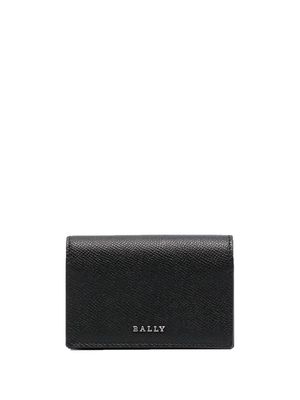Bally raised-logo grained leather wallet - Black