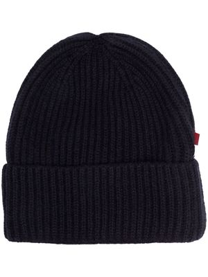 Bally ribbed-knit cashmere beanie - Blue