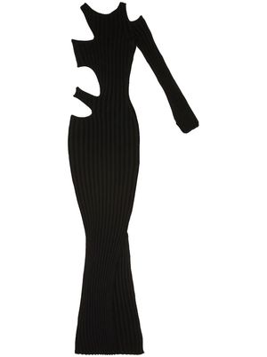 Bally ribbed-knit cut-out dress - Black