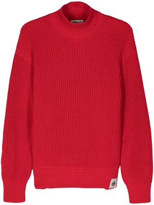 Bally ribbed-knit mock-neck jumper - Red