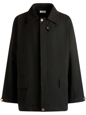 Bally single-breasted ripstop coat - Black