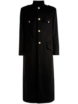 Bally single-breasted wool maxi coat - Black