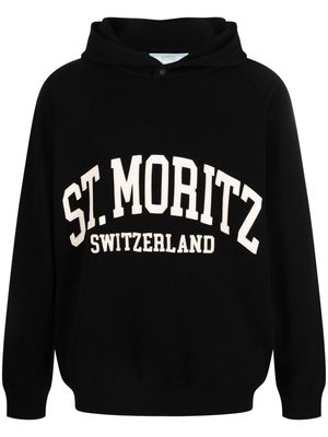 Bally St Moritz pullover cashmere hoodie - Black