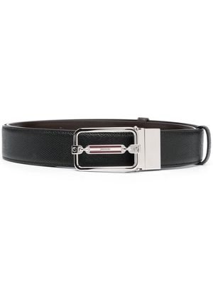 Bally Steff logo-buckle leather belt - Black