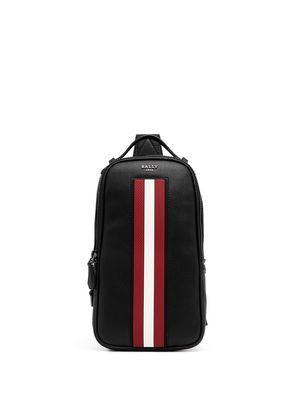 Bally stripe-detail backpack shoulder bag - Black