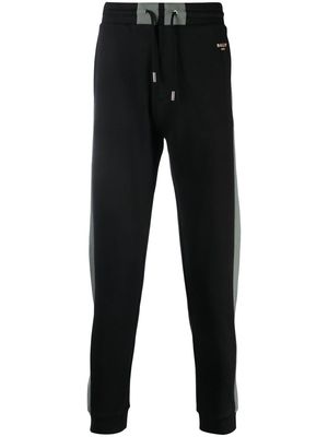 Bally stripe-detail organic cotton track pants - Black