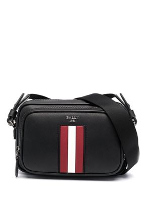 Bally stripe-detail shoulder bag - Black