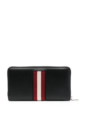 Bally stripe-detail travel wallet - Black