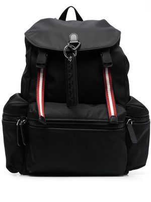 Bally stripe trim backpack - Black