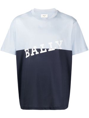 Bally two-tone logo-print T-shirt - Blue