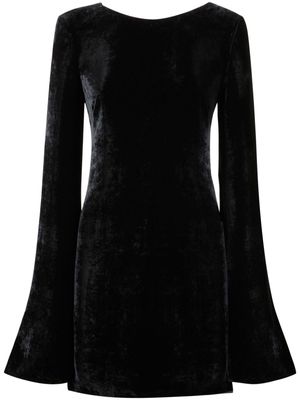 Bally V-back velvet minidress - Black