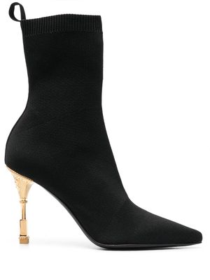 Balmain 100mm knit sock boots - Black