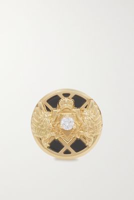 Balmain - 18-karat Gold, Enamel And Diamond Single Earring - one size