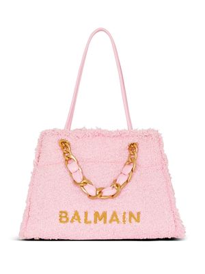 Balmain 1945 Soft tweed tote bag - Pink