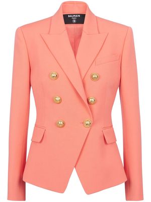 Balmain 6-Buttons double-breasted wool blazer - Pink