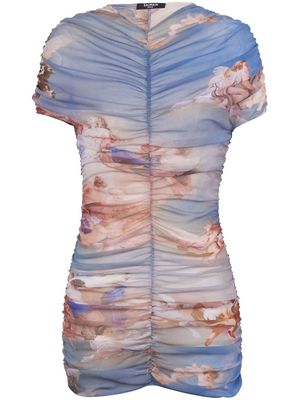 Balmain abstract tulle dress - Multicolour