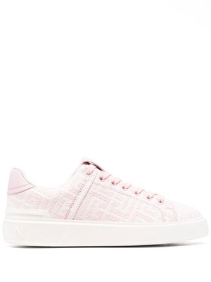 Balmain all-over monogram-pattern sneakers - Pink