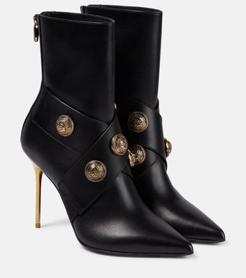 Balmain Alma leather ankle boots