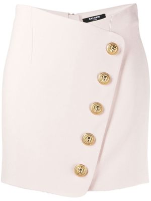 Balmain asymmetric mini wrap skirt - Pink