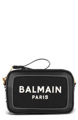 Balmain B-Army Monogram Crossbody Camera Bag in Ivory/Black