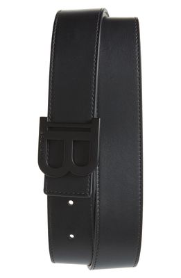 Balmain B-Buckle Leather Belt in Noir
